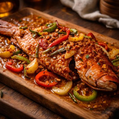 Image of Red Snapper with Pepper and Vinegar