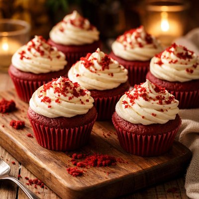 Image of Red Velvet Cupcakes Light and Easy