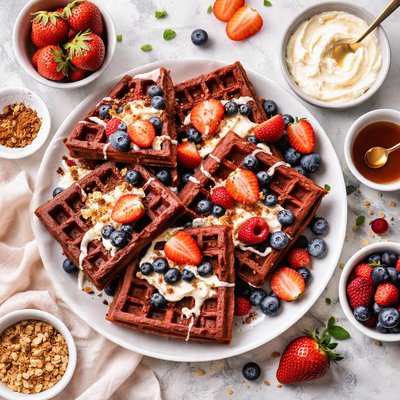 Image of Waffles de Terciopelo Rojo