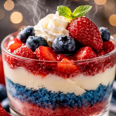 Image of Red White and Blue Dessert