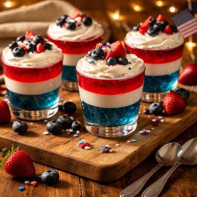 Image of Red White Blue Jello Creme