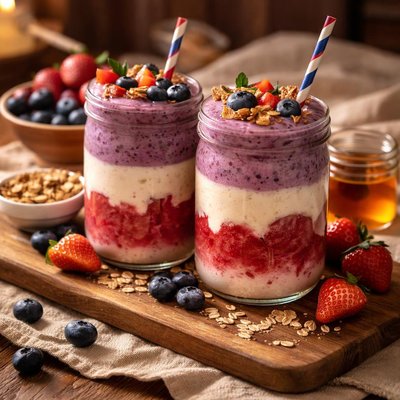Image of Red White Blueberry Breakfast Smoothie