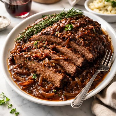 Image of Red Wine and Onion Brisket