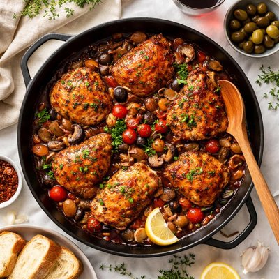 Image of Red Wine Chicken Skillet