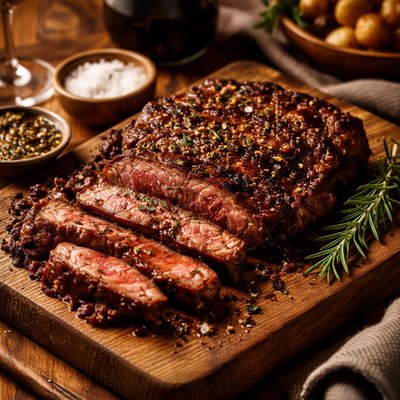 Image of Red Wine Marinated Ribeye Steak