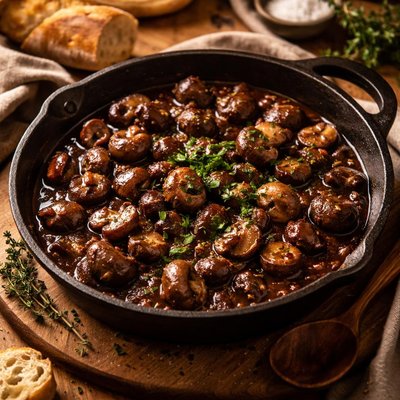 Image of Red Wine Mushrooms the Easy Way