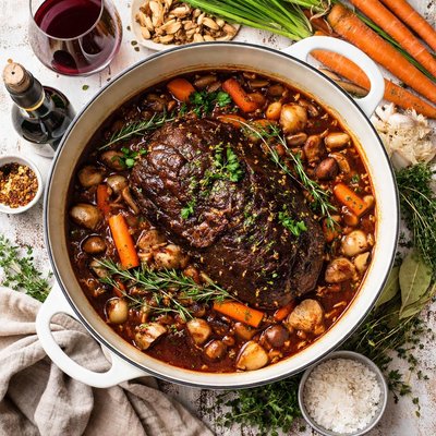 Image of Red Wine Pot Roast with Porcini