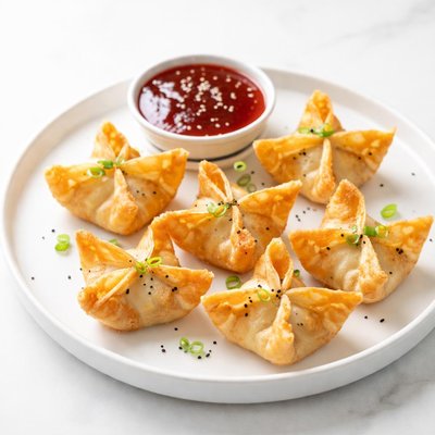 Image of Reduced Fat Crab Rangoon with Plum Sauce