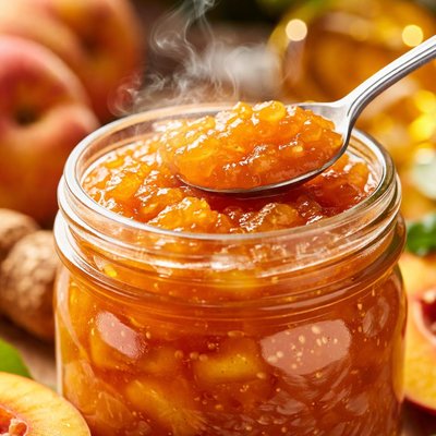 Image of Reduced Sugar Peach Champagne Jam
