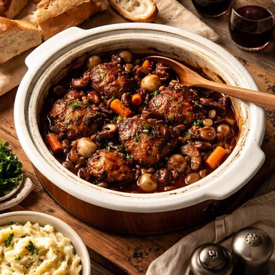 Image of Reese Witherspoons Crock Pot Coq Au Vin
