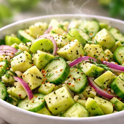 Image of Whole30 Refreshing Apple Cucumber Salad
