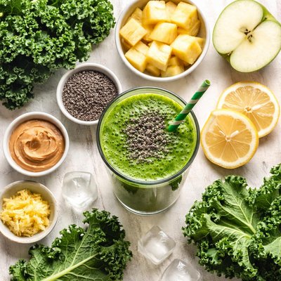 Image of Whole30 Refreshing Kale Smoothie