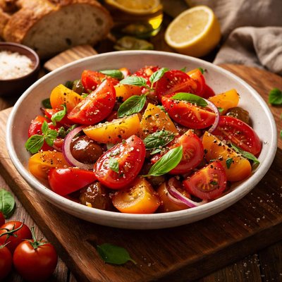 Image of Refreshing Simple Tomato Salad for Summer
