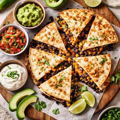 Image of Refried Black Beans Quesadillas