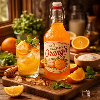 Image of Retro Sparkling Orange Syrup