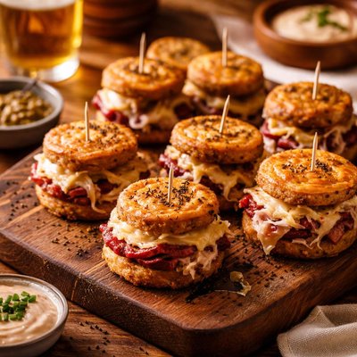 Image of Reuben Pucks with Horseradish Cheese