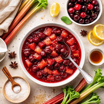 Image of Rhubarb Cherry Compote