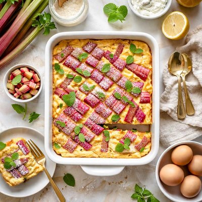 Image of Rhubarb Custard Dessert