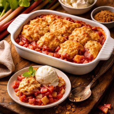 Image of Rhubarb Old Fashioned Cobbler