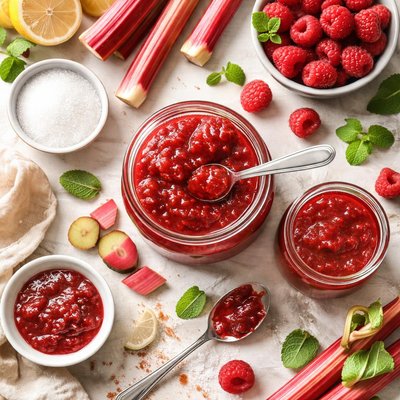 Image of Rhubarb Raspberry Jam