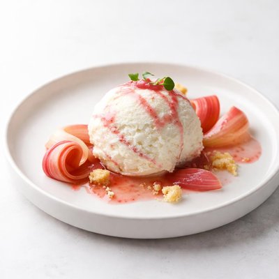 Image of Rhubarb Ricotta Ice Cream