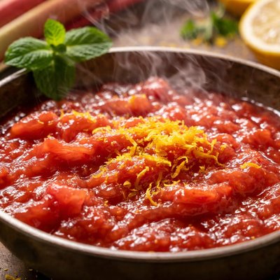 Image of Rhubarb Sauce with Zest