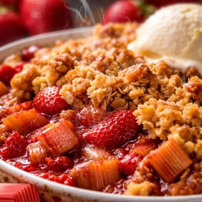 Image of Rhubarb Strawberry Crisp
