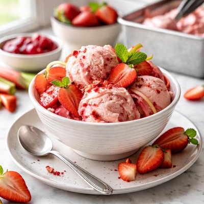 Image of Rhubarb Strawberry Ice Cream