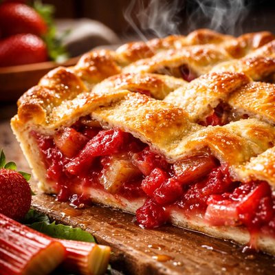 Image of Rhubarb Strawberry Pie