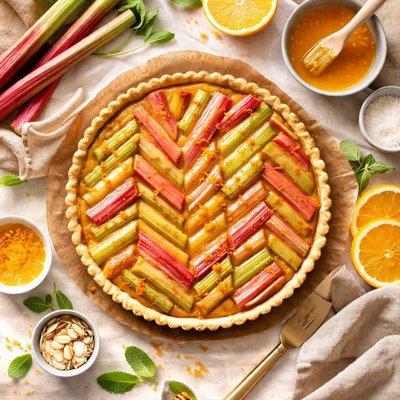 Image of Rhubarb Tart with Orange Glaze