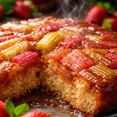 Image of Rhubarb Upside Down Cake