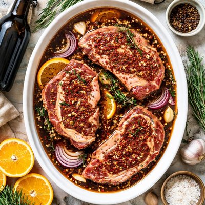 Image of Rib Eye Steak in Bock Beer Marinade