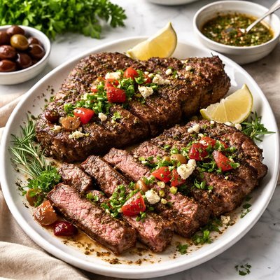 Image of Rib Eye Steaks with Mediterranean Marinade