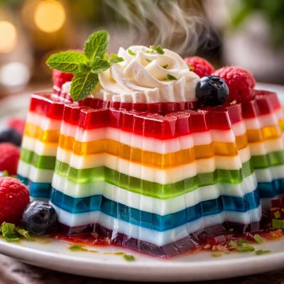 Image of Ribbon Jello Salad from Mrs B