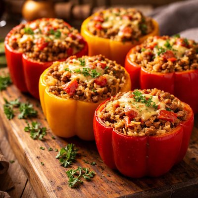 Image of Rice a Roni Stuffed Peppers