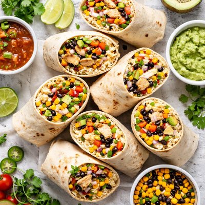 Image of Rice and Chicken Wraps