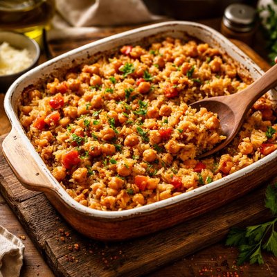 Image of Rice and Chickpea Casserole