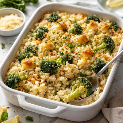 Image of Rice Broccoli and Cauliflower Casserole