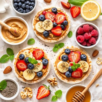 Image of Whole30 Rice Cake with Peanut Butter