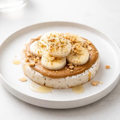 Image of Whole30 Rice Cake with Peanut Butter and Honey