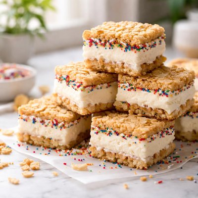 Image of Rice Krispies Ice Cream Sandwiches