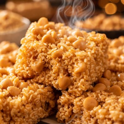 Image of Rice Krispies Treats with Peanut Butter Chips