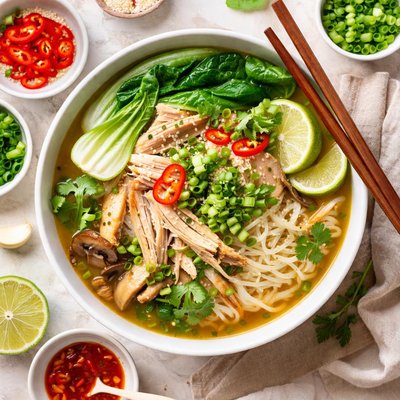 Image of Whole30 Rice Noodle Soup