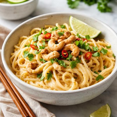 Image of Rice Noodles with Coconut Cashew Sauce
