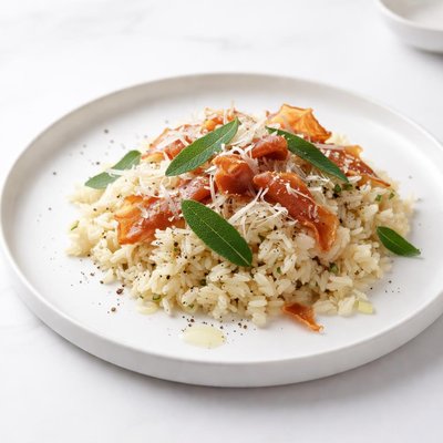 Image of Rice Pilaf with Sage Parmigiano and Prosciutto