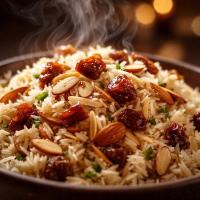 Image of Rice with Almonds and Dates