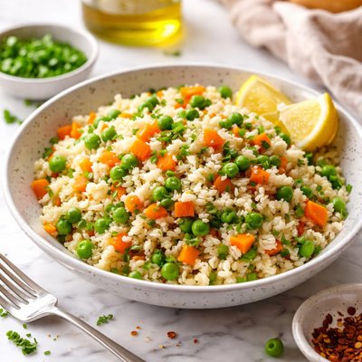 Image of Whole30 Rice with Carrots and Peas