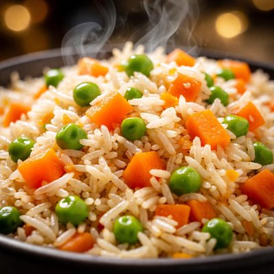 Image of Rice with Carrots and Peas Rice Cooker