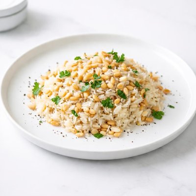 Image of Rice with Garlic and Pine Nuts