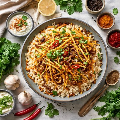 Image of Rice with Julienned Potatoes